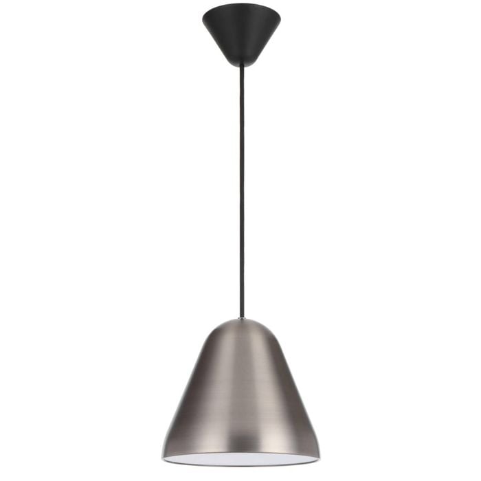 Telbix Hanami Modern Pendant Hanging Lamp Light Metal Plastic Nickel Black Satin
