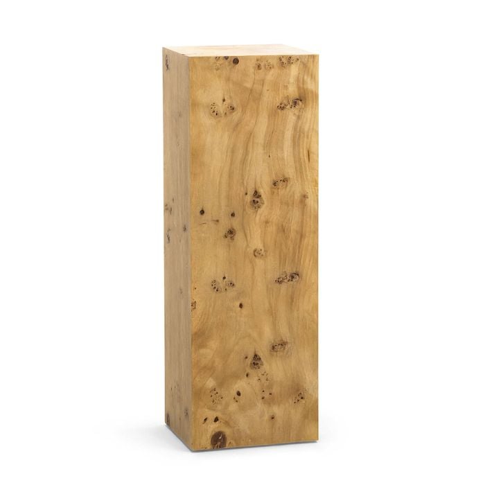 Calix Tall Burl Wood Plinth