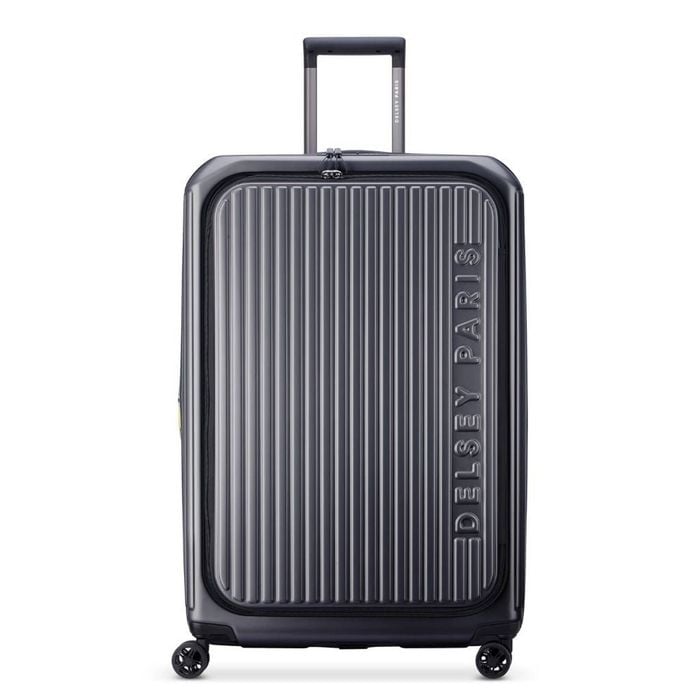 Delsey Securitime Zip Top Opening 76cm Large Exp Luggage - Anthracite