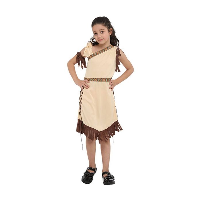 Oceana Indian Princess Costume Dress With Arm Strap Kids L