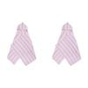 2x LVD Striped Cotton Hooded Swaddle Soft/Gentle Baby Wrap 127x66cm Pink/White