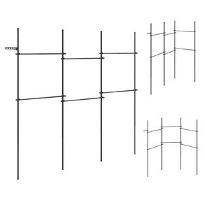 Costway 6 Hanging Rods Wardrobe Storage Clothes Rack-Black