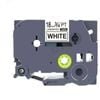 Brother Tze-241 Compatible 18mm Black Text On White Laminated Tape - 8 Meters