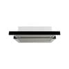 Esatto 60cm Black Glass Ducted Slide Out Rangehood