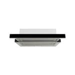 Esatto 60cm Black Glass Ducted Slide Out Rangehood