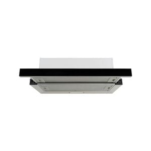 Esatto 60cm Black Glass Ducted Slide Out Rangehood