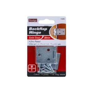 Prestige 38mm Zinc Plated Backflap Hinges - 2 Pack