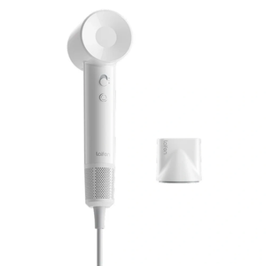 Laifen SE Lite High-Speed Hair Dryer – Glossy White with smooth nozzle included