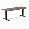 Desky Fixed Height Jarrah Legno Melamine Desk 180x75cm Matte Black Leg
