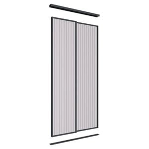 Lugna 2400 x 1200mm Black VJ Panels Wardrobe Double Sliding Doors