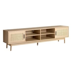 Artiss TV Cabinet Entertainment Unit Storage Cabinet Rattan Wooden 180CM