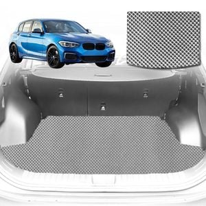 6D Diamond Car Boot Mat for BMW 1 Series 5-Door Hatch (F20)2011-2019-Cargo Mat-Grey-Outback GT