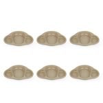 6PK EcoSouLife Rice Husk Little People Reusable/Biodegradable Feeding Baby Plate