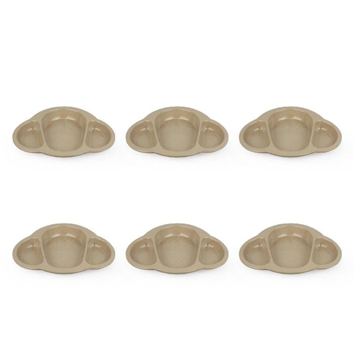 6PK EcoSouLife Rice Husk Little People Reusable/Biodegradable Feeding Baby Plate