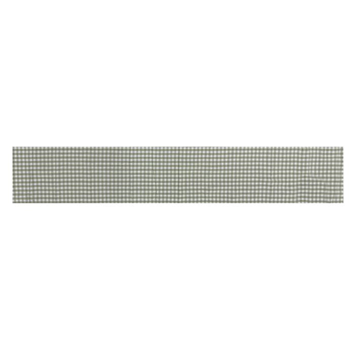Maine & Crawford Cyrlla 180x33cm Gingham Cotton Table Runner - Sage Green