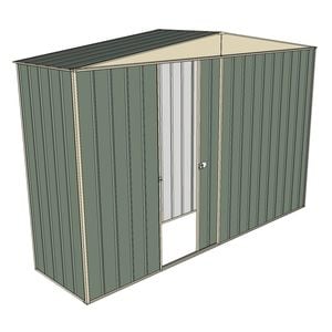 Build-a-Shed 3.0 x 0.8 x 2.3m Gable No Side Doors Shed - Green