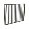 ProtectorAl 1201 - 150 x 1200mm Woodland Grey Aluminium Garden Gate Flat Top Square Picket