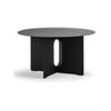 Kiyo Matte Black Round Steel Coffee Table