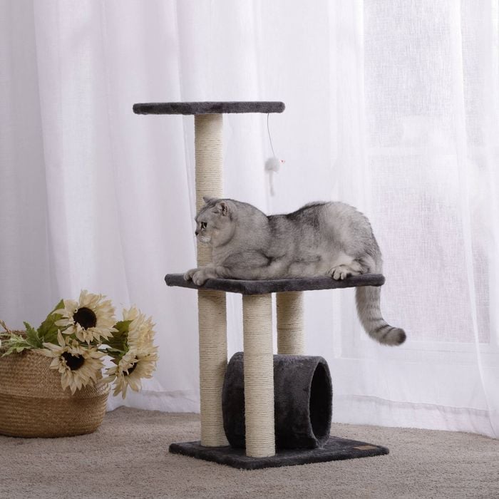 Charlie's Lite Three Tier Cat Tree Scratching Post Charcoal