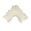 Artex Cotton Polyester V Boomerang Shape Ruffled Pillowcase Cream