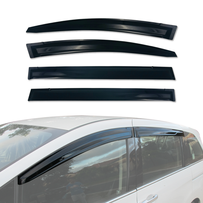 AUSGO Luxury Weather Shields for Honda Odyssey 2013-Onwards Weathershields Window Visors Wind Deflectors