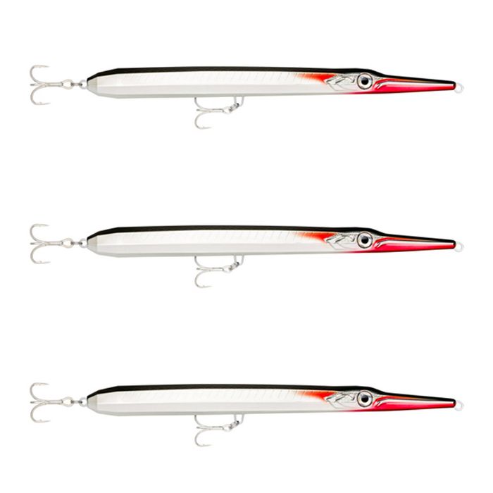 3x Rapala 22cm Flash X Skitter Floating Topwater Fishing Lures - Silver
