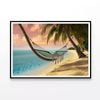 Hammock on the Beach  Print 100% Australian Made 120x90cm  (Poster)