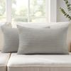 Gioia Casa 2-pack Corduroy Velvet Cushion Covers - 30cm X 50cm, Light Grey