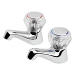Foreno Chrome Espree Basin Tap Set - Suits All Pressure
