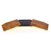 Ufurniture Led Dual Monitor Stand Riser With Adjustable Length & Angle Laptop Organizer Shelf With Acrylic Legs Black+walnut