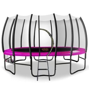 Kahuna Twister 14ft Springless Trampoline - Pink