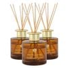 Reed Diffusers - 200ml - Sandalwood & Jasmine - Pack of 3 - Sweet Creamy Fragrance with 8 Reeds Each Long Lasting