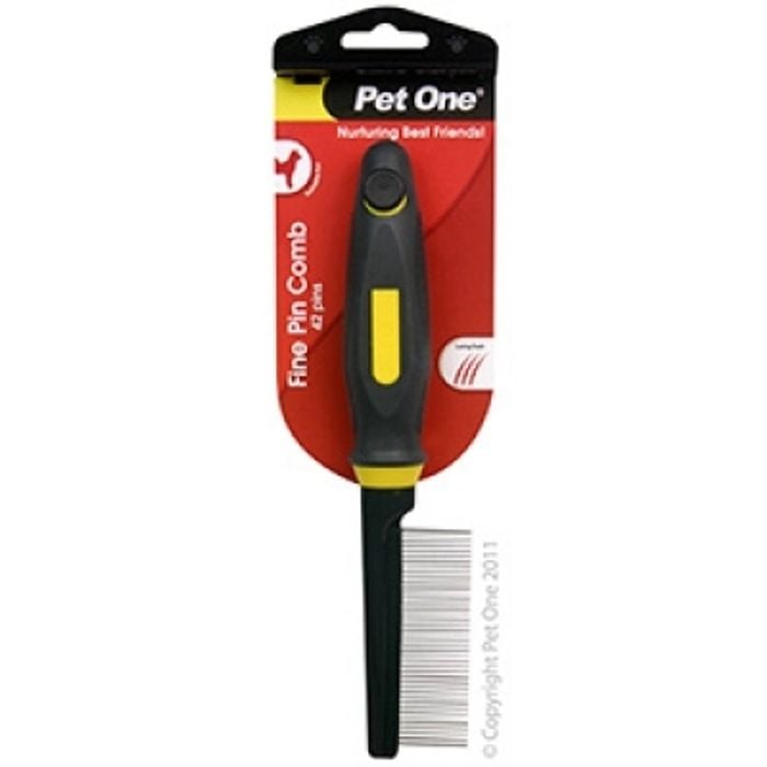 Fine 42 Pin Dog Comb for Dogs with Medium & Long Hair (42 Pins) (Pet One)