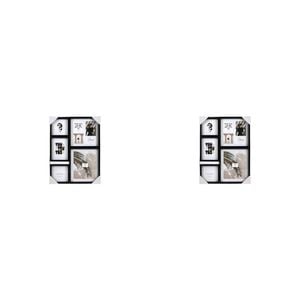 2PK Unigift Mode 8-Openings Collage Picture Frame Black