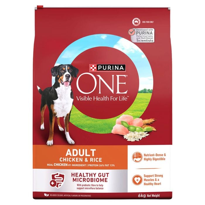 Purina ONE 6kg Adult Chicken & Rice Dry Dog Food