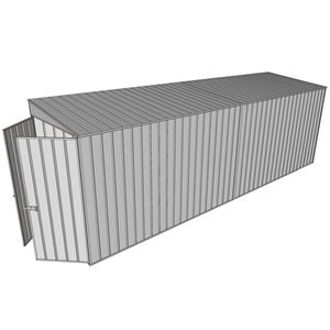Build-a-Shed 1.5 x 6 x 2m Skillion Shed without Side Doors - Zinc