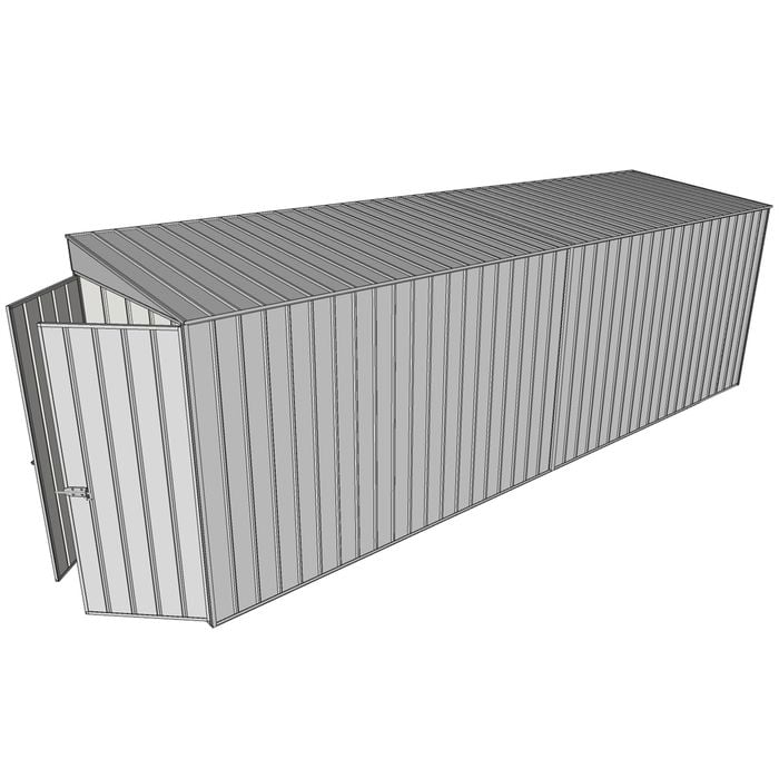 Build-a-Shed 1.5 x 6 x 2m Skillion Shed without Side Doors - Zinc