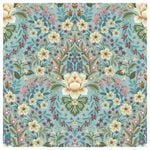 Floral Damask Wallpaper Blue