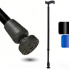 Altus Adjustable Aluminum Walking Stick with 360° Rotating Stability Base - Black