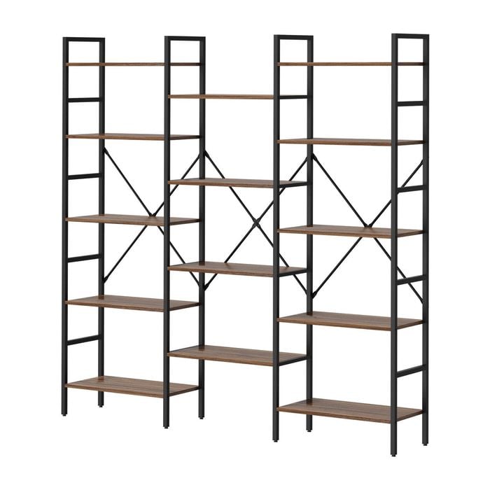 Oikiture 14 Tier Display Shelf Stand Bookshelf Metal Storage Industrial 1.76m