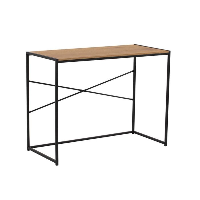 Modern Furniture BRADFORD Study Desk 100cm - Natural & Black
