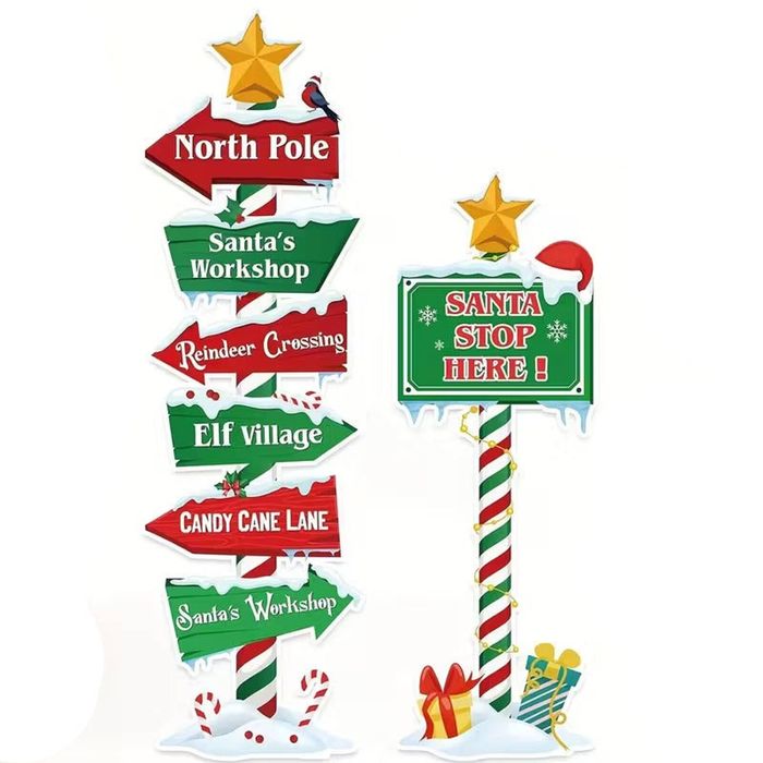 Lifebay 2D Flat Christmas Yard Decor Signs (2-Pack)