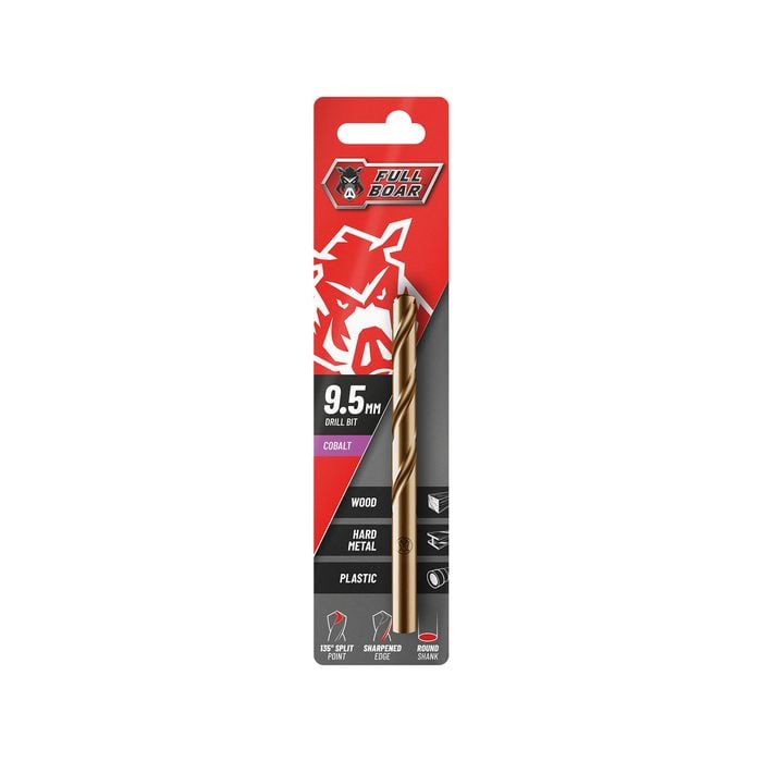 Full Boar 9.5mm M35 Cobalt Drill Bit