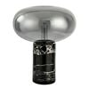 Nordhavn 240V Marble Table Lamp,Black Grey Smoked Glass Bedside Lamp Desk Light