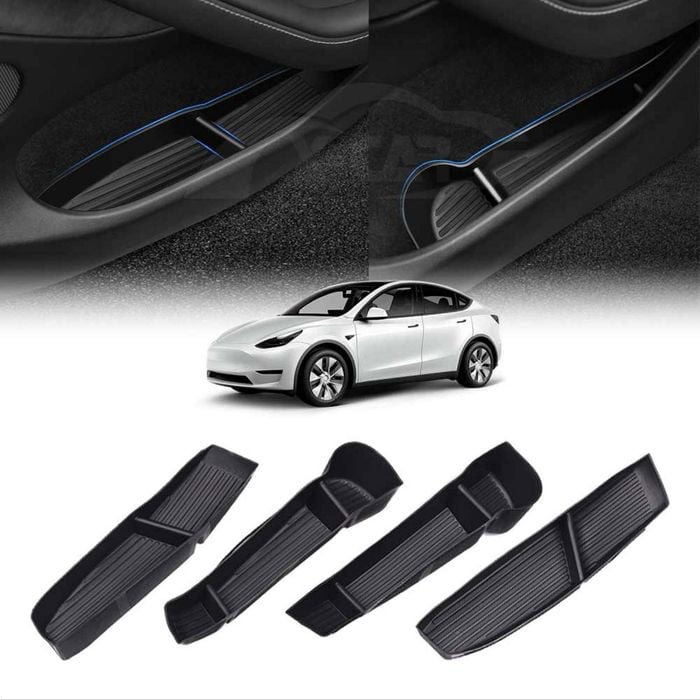 Tesla Model Y 2022-2025 Car Door Side Storage Box Tray Organizer Accessories Front & Rear