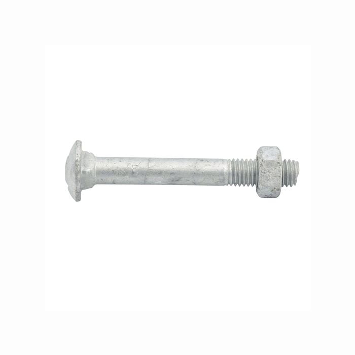 Zenith M10 x 75mm Hot Dipped Galvanised Cup Head Bolt And Nut - Each