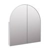 Future Glass Aria Arch Mirror Cabinet - 860 x 760mm - White
