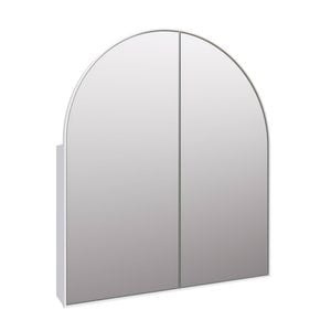 Future Glass Aria Arch Mirror Cabinet - 860 x 760mm - White