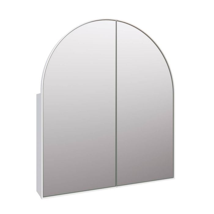 Future Glass Aria Arch Mirror Cabinet - 860 x 760mm - White