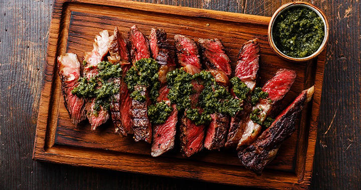 BBQ Beef Scotch Fillet With Chimichurri And Rocket Salad | Matador BBQs